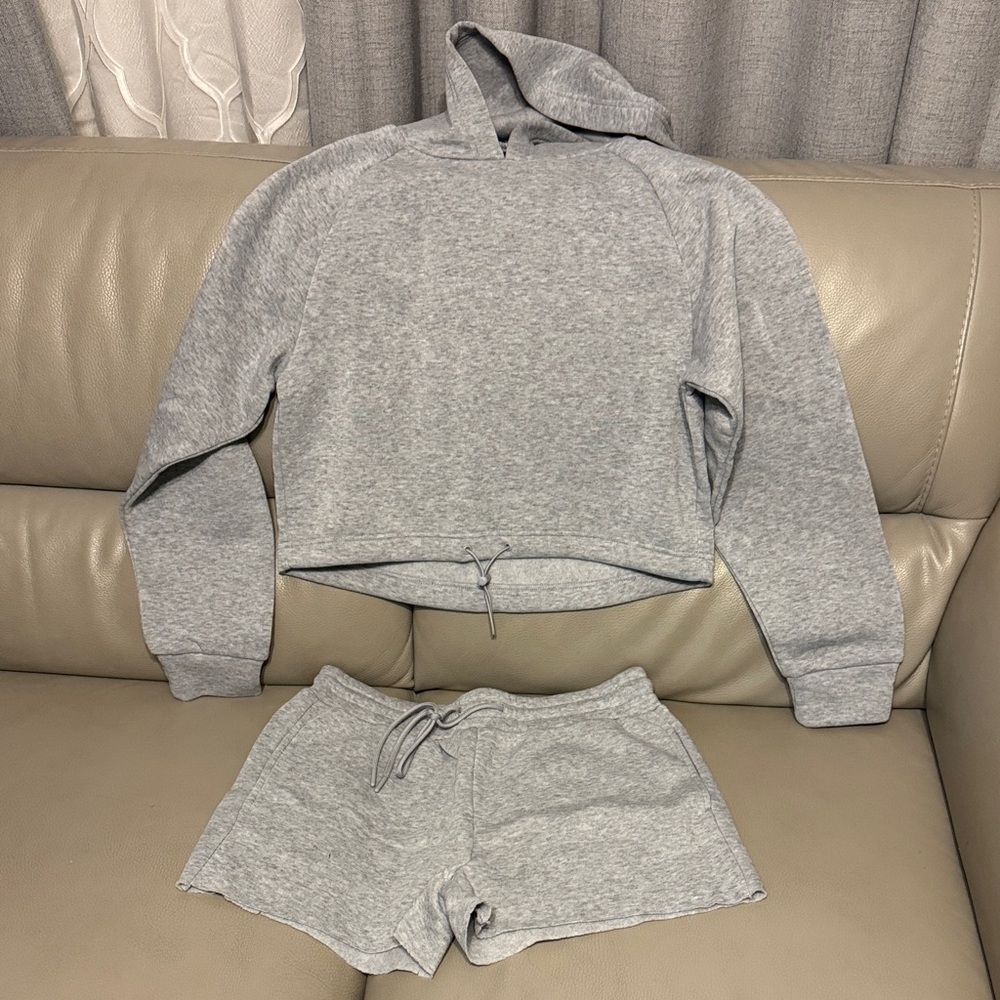 Fashion Nova Light Gray Lounge Set